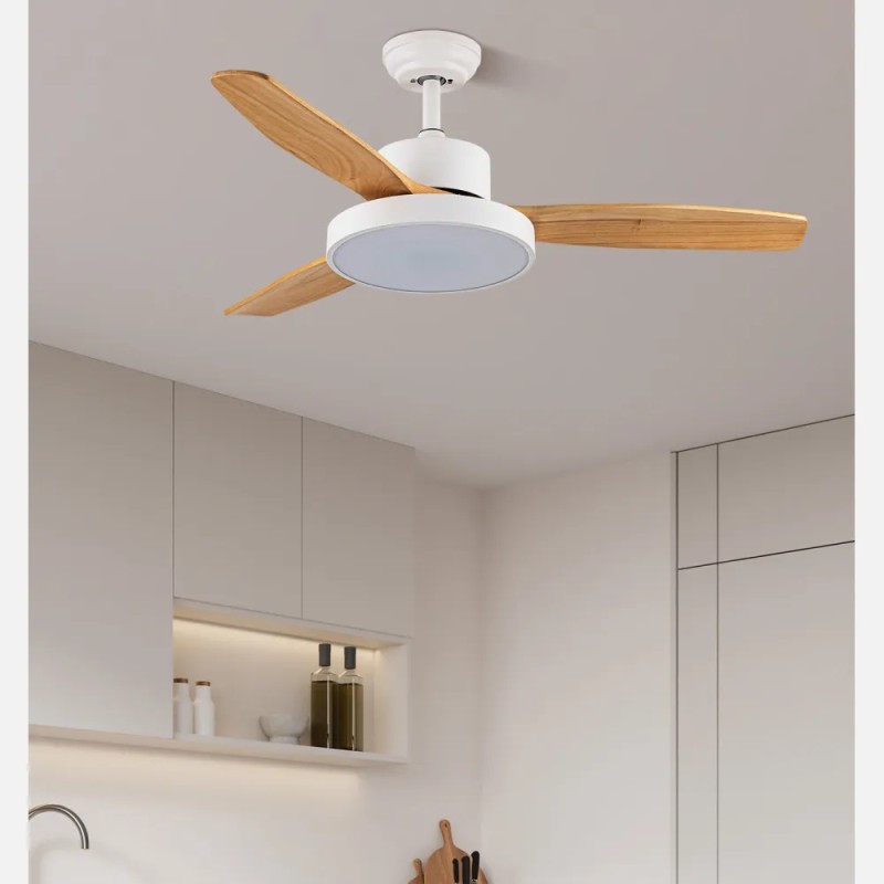VENTILADOR DC KAVALA 48W BLANCO 3ASPAS HAYA