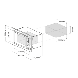 Microondas Encastrable Grandheat 2000 Built-In Black