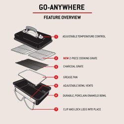 Weber Go-Anywhere Barbacoa de carbón