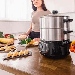Vaporera Eléctrica Vapovita 10L Steelpot.