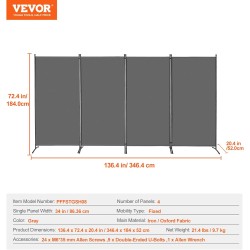 VEVOR Biombo Separador de Ambientes