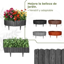GARDENIX  Borde de césped, ardín, Valla para jardín (Antracita)