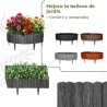 GARDENIX  Borde de césped, ardín, Valla para jardín (Antracita)