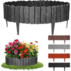 GARDENIX  Borde de césped, ardín, Valla para jardín (Antracita)