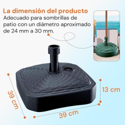 GARDENIX Base de Sombrilla Redondo Antracita