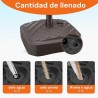 GARDENIX Base de Sombrilla Redondo Antracita