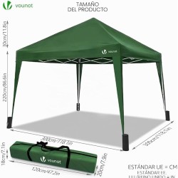VOUNOT® Gazebo Plegable Cenador 3x3 m