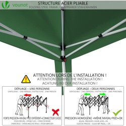 VOUNOT® Gazebo Plegable Cenador 3x3 m
