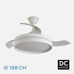 Ventilador Dc Mandarin Blanco 72w 3aspas