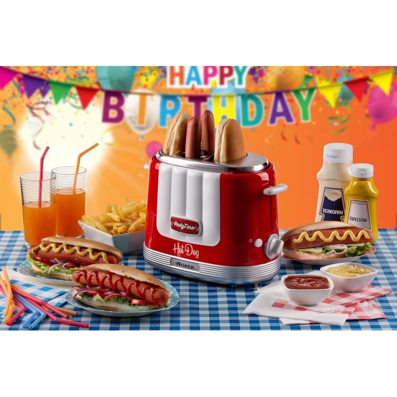 MAQUINA DE HOT DOG PARTY TIME ROJO