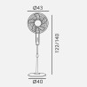 Ventilador De pie CACIMBO blanco