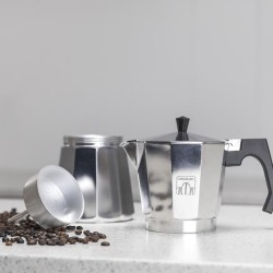 Cafetera Italiana De Aluminio Cumbia Mokclassic 600 Shiny