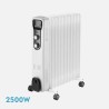 Radiador aceite brasilia 2500w blanco/negro