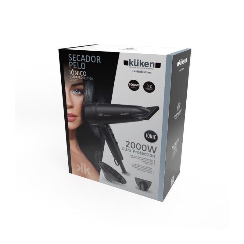 SECADOR PROF. IONICO 2000w. NEGRO MATE