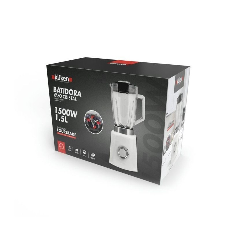 BATIDORA VASO CRISTAL 1.5L 1500w.KUKEN