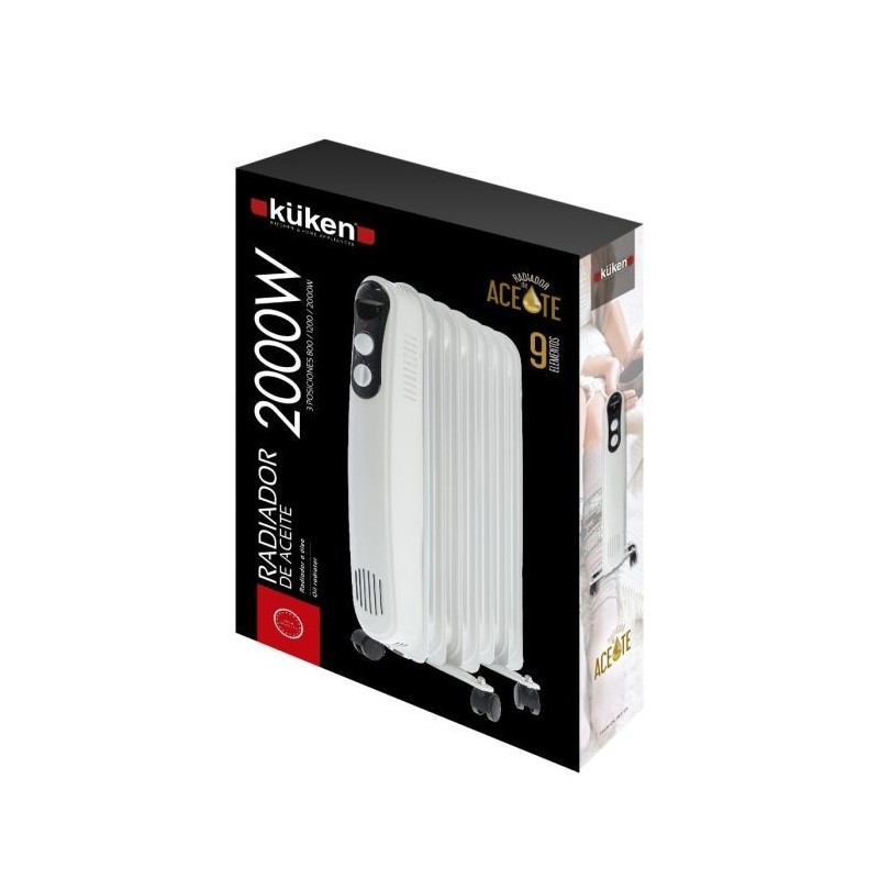 RADIADOR DE ACEITE 9 ELEMENTOS 2000W.NE