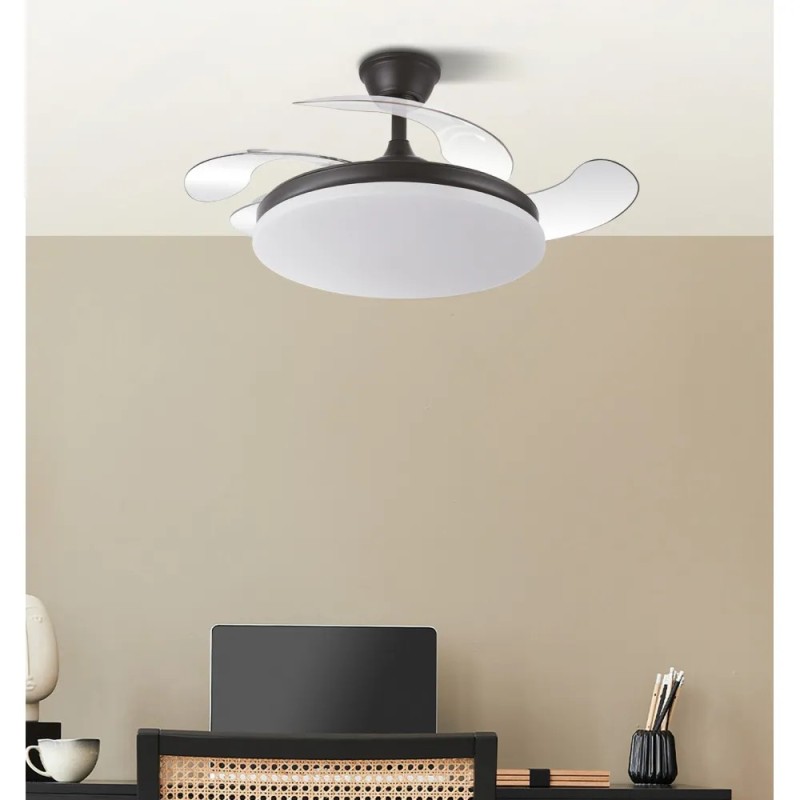 VENTILADOR DE TECHO TRIDENTE 59W NEGRO
