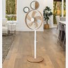 VENTILADOR DE PIE ALCAÑIZ BLANCO/HAYA 50W