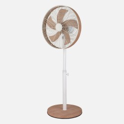 VENTILADOR DE PIE ALCAÑIZ BLANCO/HAYA 50W