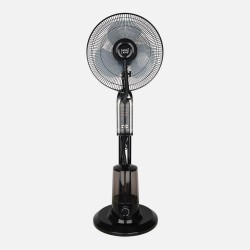 VENTILADOR DE PIE TROMBA NEGRO 80W NEBULIZADOR