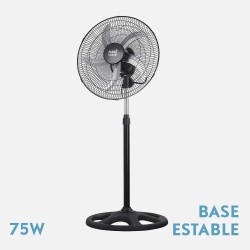 VENTILADOR DE PIE REFORZADO NEGRO 75W