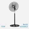 VENTILADOR DE PIE REFORZADO NEGRO 75W