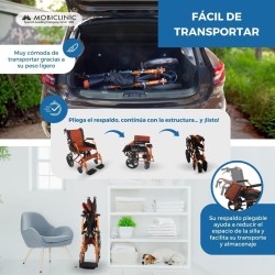 SILLA DE RUEDAS MOBICLINIC NARANJA