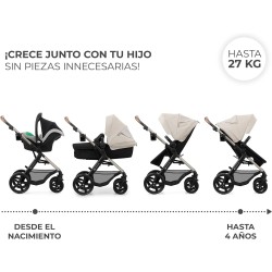 Carrito 3 en 1 kinderkraft moov 2 gris