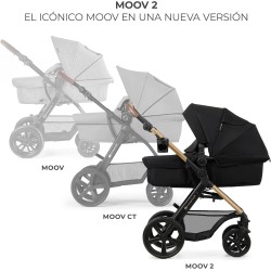 Carrito 3 en 1 kinderkraft moov 2 negrio