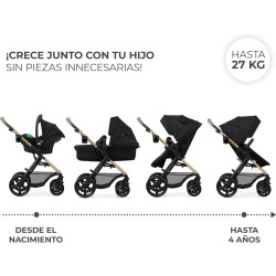 Carrito 3 en 1 kinderkraft moov 2 negrio